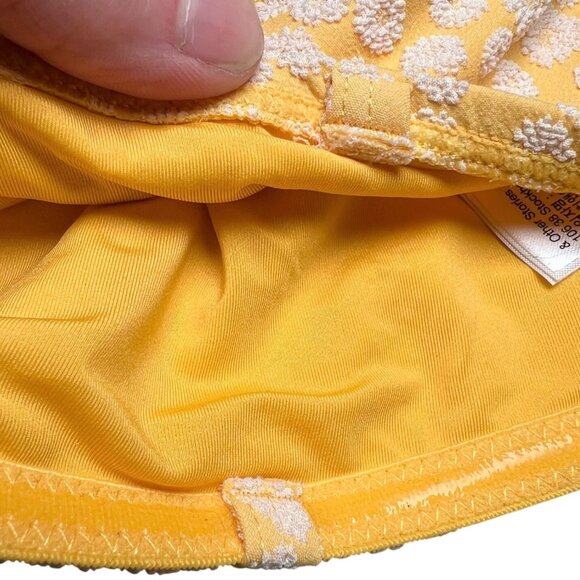 & Other Stories Yellow Floral Textured Bandeau Bikini Top Size 10 NWT - Picture 10 of 10